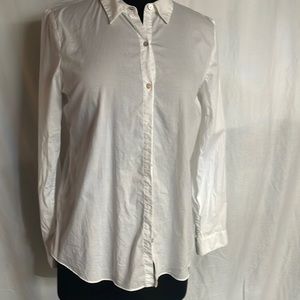 Eileen fisher white button down shirt